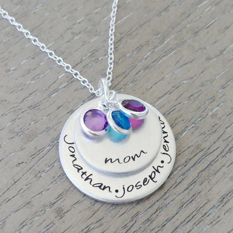My Boys Necklace with Birthstones