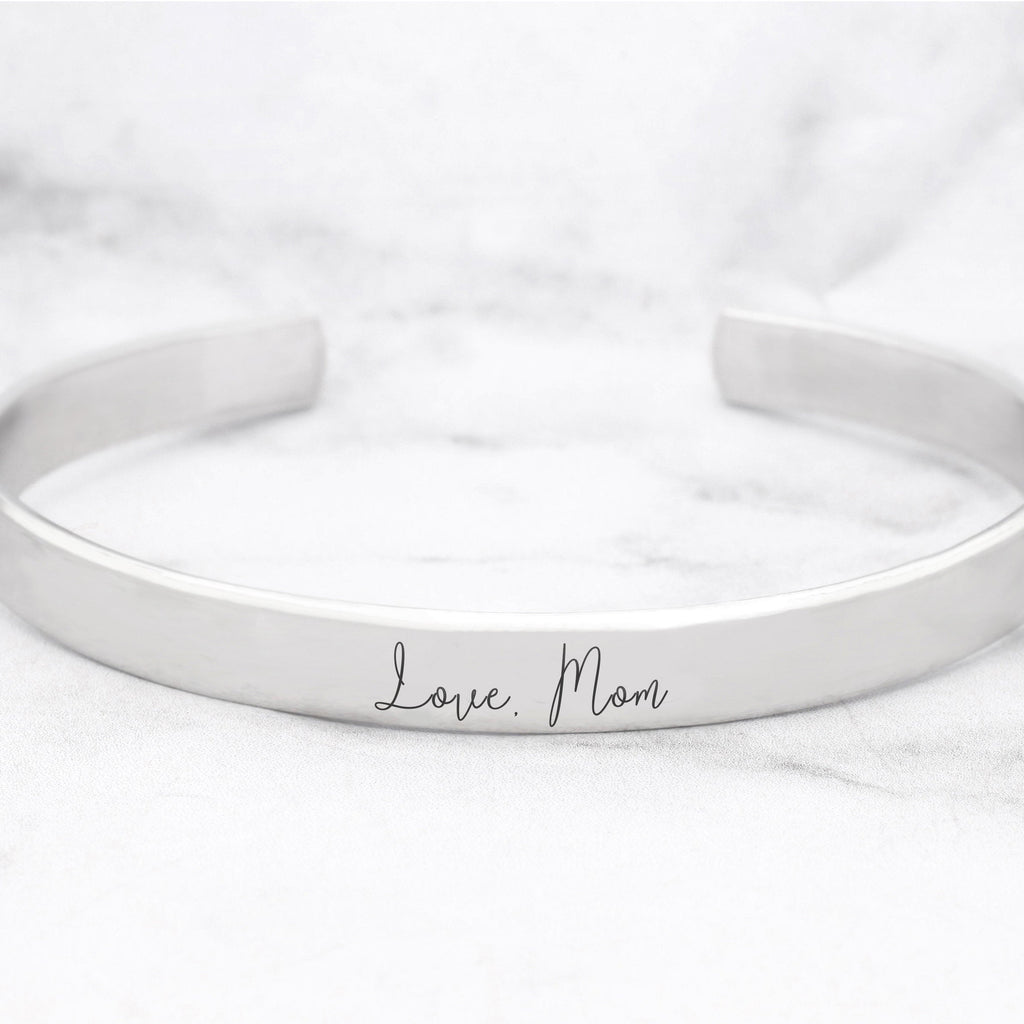 Actual Handwriting Bracelet - Custom Handwriting Cuff Bracelet