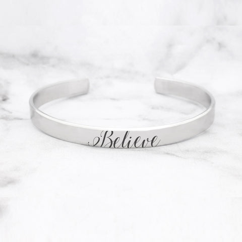 Personalized Bracelet with Hand Stamped Name Discs