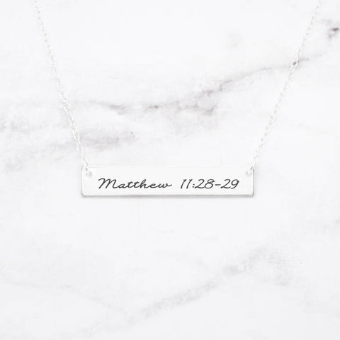 Cross Necklace with Custom Bible Verse