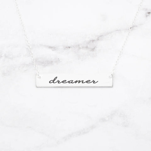 Dreamer Necklace - Gold Bar Necklace