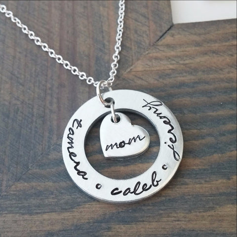 Personalized Forever In My Heart Necklace - With Cut Out