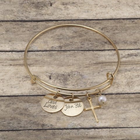 Personalized Anniversary Bracelet - Gold