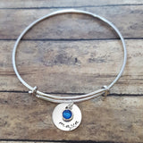 Personalized Name Bracelet With Birthstone