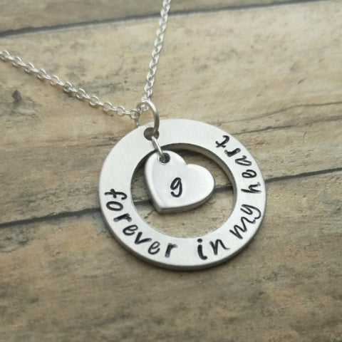 Personalized Forever In My Heart Necklace with Charm