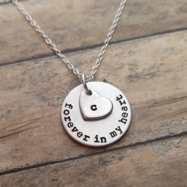 Personalized Forever In My Heart Necklace with Charm