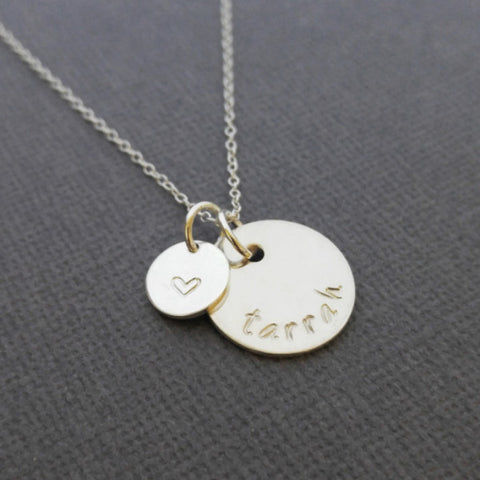 Personalized Initial Discs Necklace