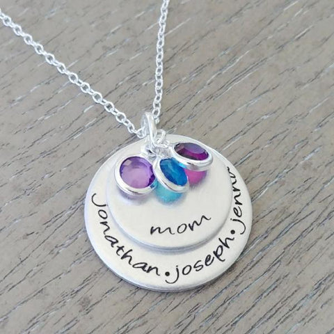 Personalized Initial Small and Large Disc Necklace