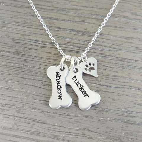Dog Necklace - Custom Dog Bar Necklace