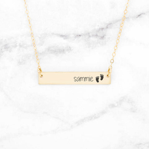 Personalized Necklace with Kids Names and Birthstones