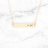 Be Still Necklace - Gold Quote Bar Necklace