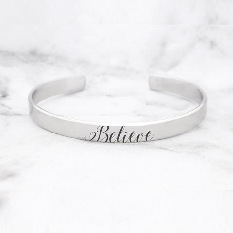 Personalized Gold Bangle - An Adjustable Name Bangle With Your Name Or Dates