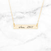 Bible Verse Necklace - Gold Bar Necklace