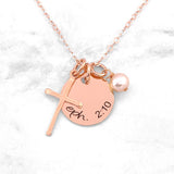 Cross Necklace with Custom Bible Verse