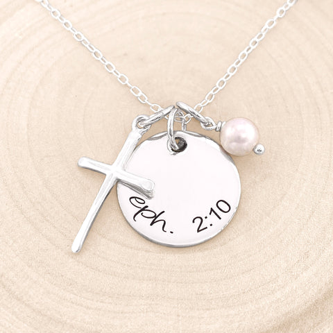 Tiny Sideways Cross Necklace