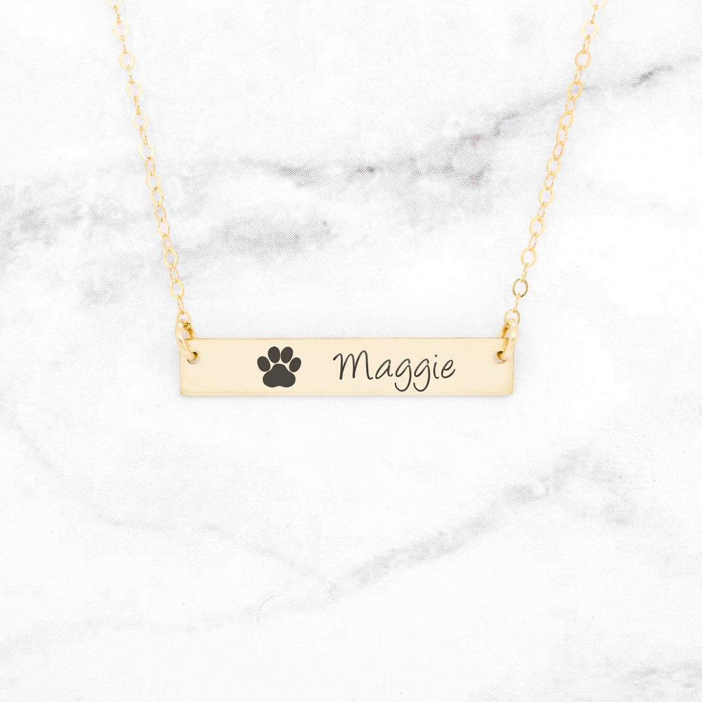 Dog Necklace - Custom Dog Bar Necklace