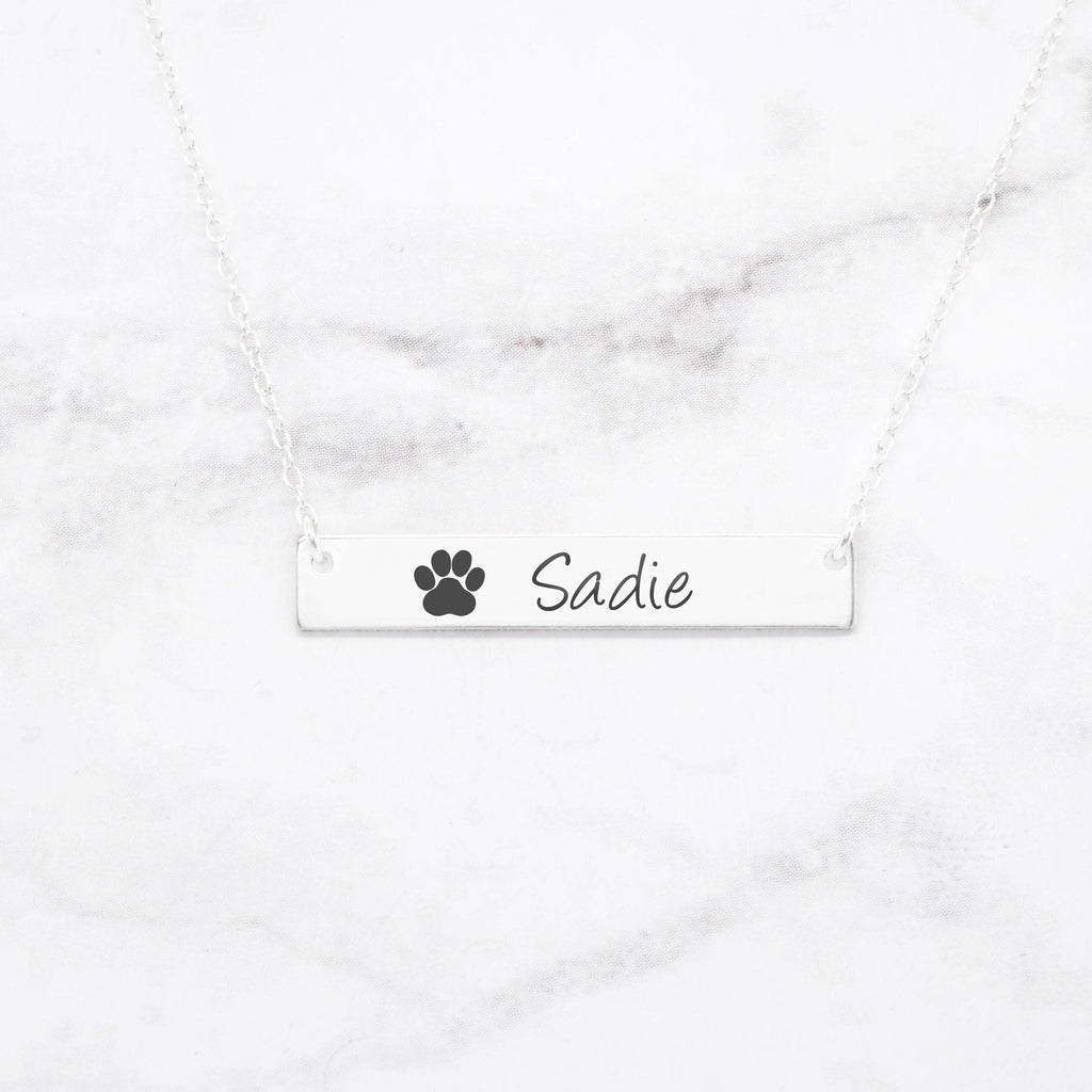 Dog Necklace - Custom Dog Bar Necklace