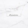 Dreamer Necklace - Sterling Silver Bar Necklace