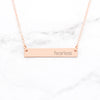 Fearless - Rose Gold Quote Bar Necklace