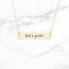 God Is Greater - Gold Bar Necklace