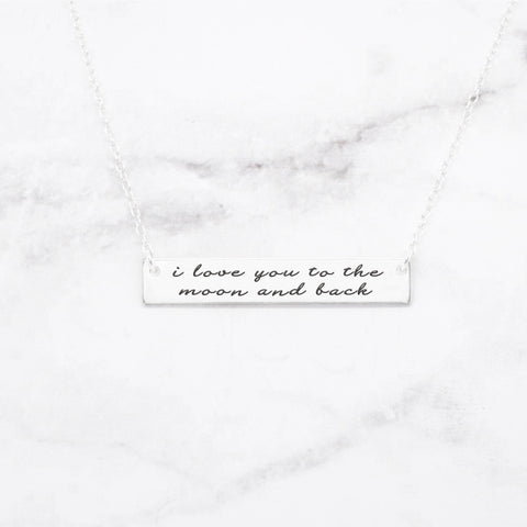 Fearless - Rose Gold Quote Bar Necklace