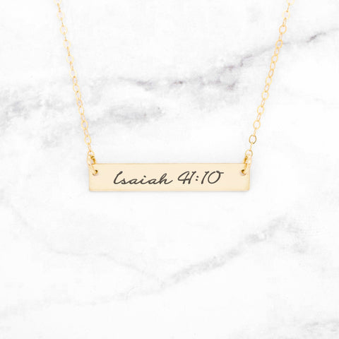 Jeremiah 29:11 Necklace - Sterling Silver Bar Necklace