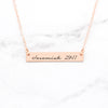 Jeremiah 29:11 Necklace - Rose Gold Bar Necklace
