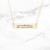 Nevertheless She Persisted - Gold Quote Bar Necklace