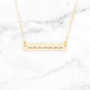 Not All Who Wander Are Lost - Gold Quote Bar Necklace