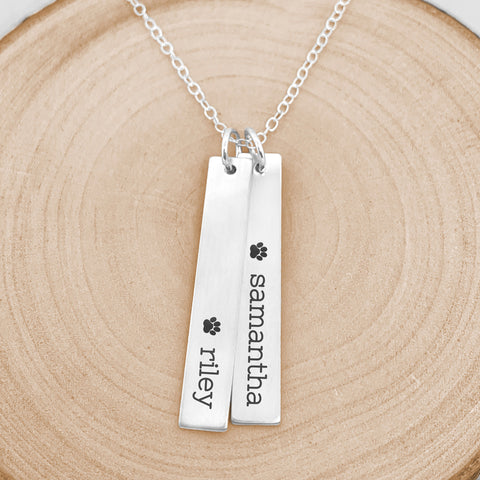 Personalized Necklace with Kids Names and Birthstones