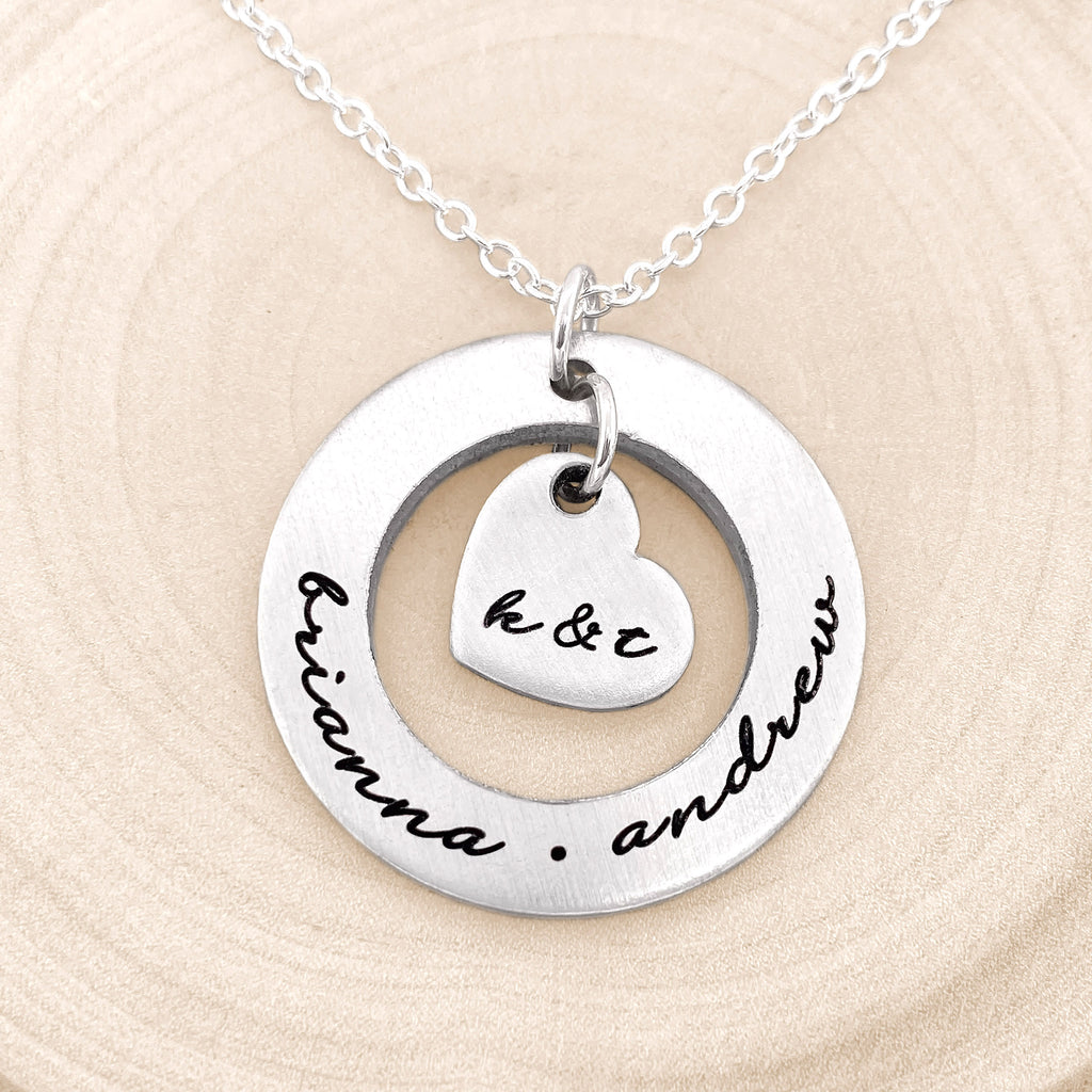 Personalized Mothers Necklace with Kids Names - Heartfelt Tokens