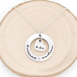 Personalized Necklace with Kids Names and Parents Initials