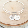 Personalized Date Bangle - Sterling Silver