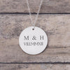 Custom Anniversary Necklace with Initials and Roman Numerals
