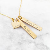 Personalized Mom Necklace - Gold My Boys Necklace