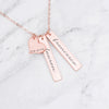 Personalized Mom Necklace - Rose Gold My Girls Necklace