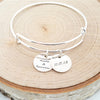 Personalized Silver Bangle - Anniversary Bracelet