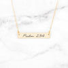 Psalm 23:4 Necklace - Gold Bar Necklace