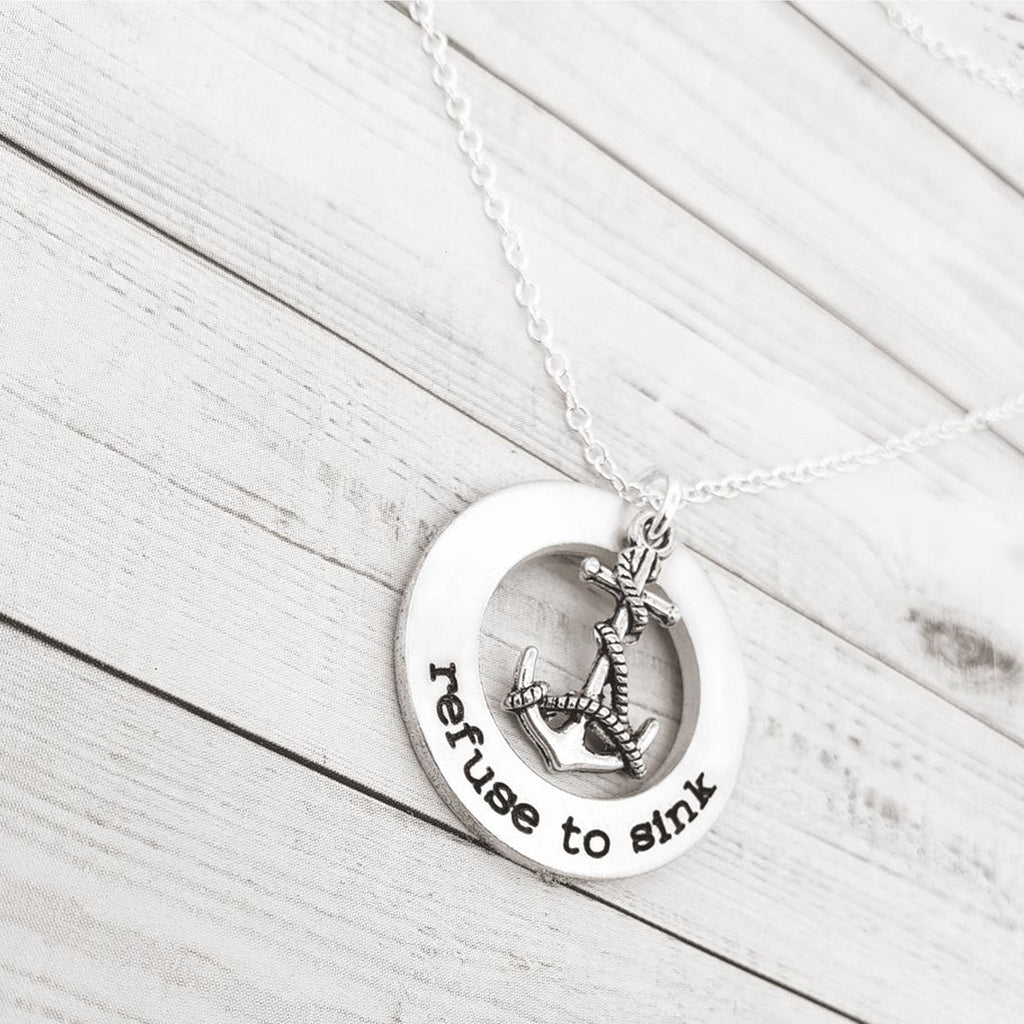 Refuse To Sink Washer Necklace