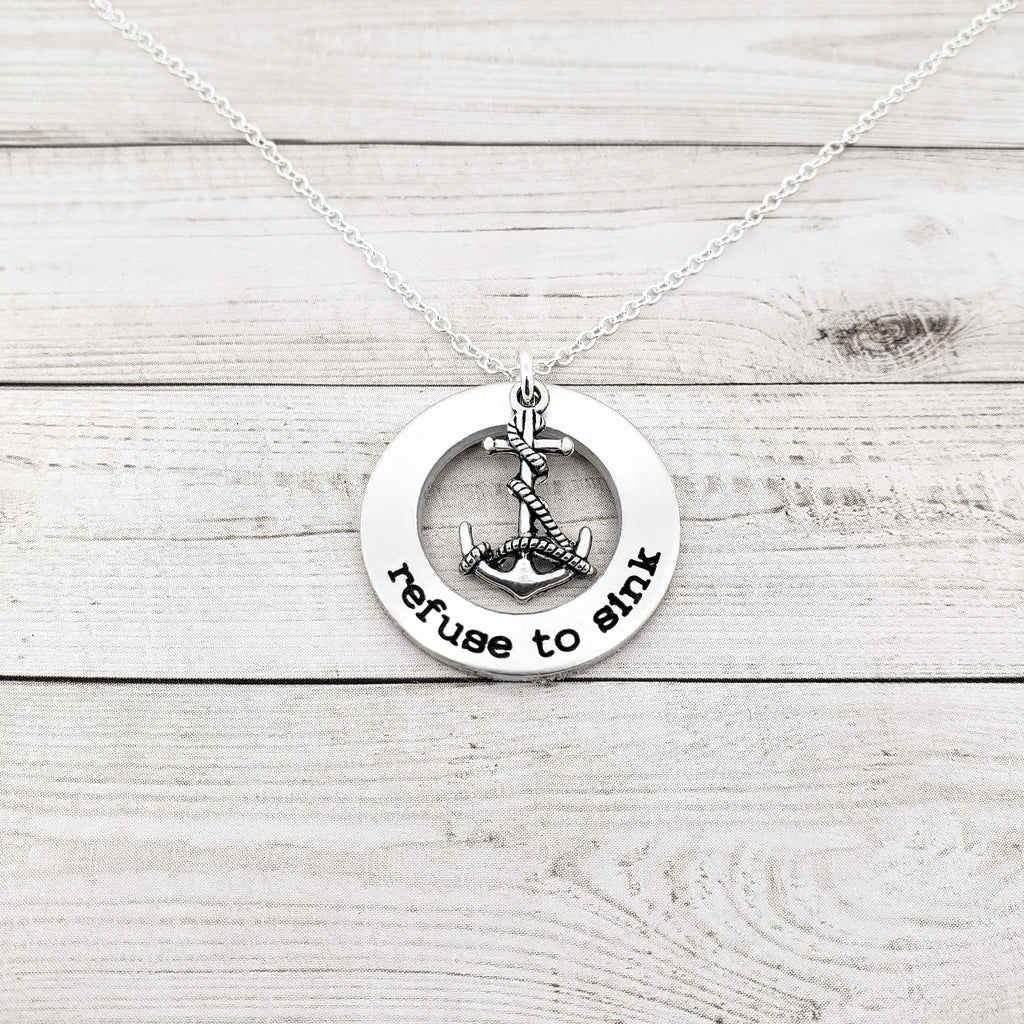 Refuse To Sink Washer Necklace