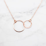 Sisters Necklace - Set of 2 Matching Rose Gold Sisters Necklaces