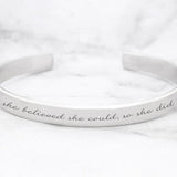 She Believed She Could So She Did Mantra Bracelet