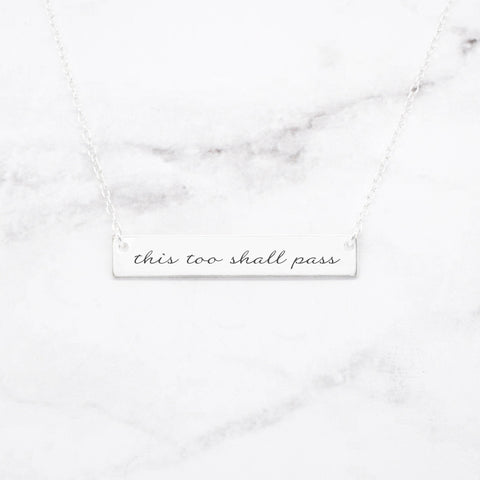 Not All Who Wander Are Lost - Gold Quote Bar Necklace