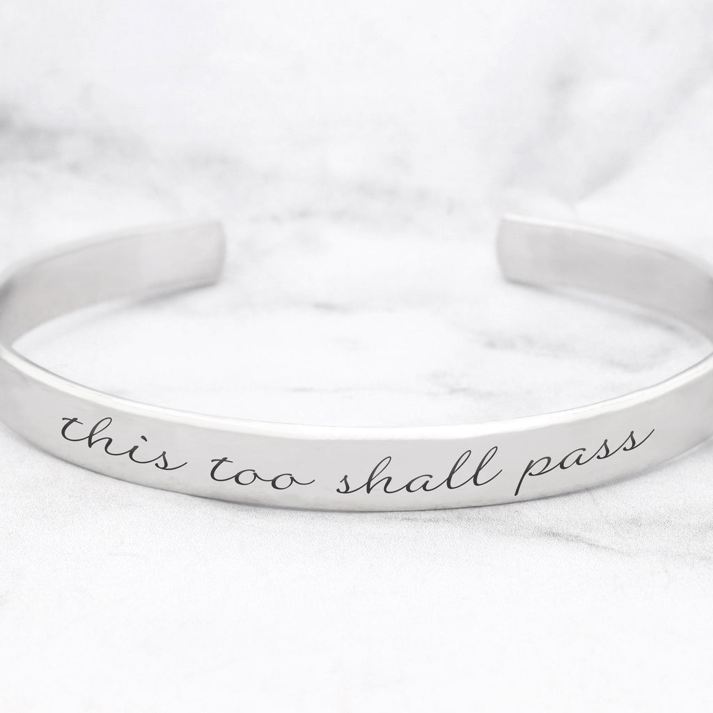 This Too Shall Pass Stainless Steel Charm Bracelet – NueJewelz