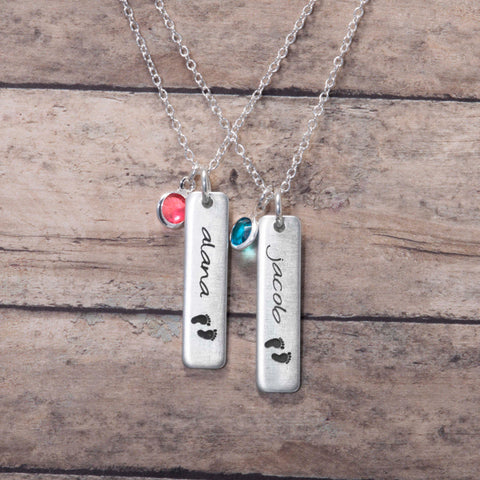 New Baby Necklace - Personalized Necklace For Mom