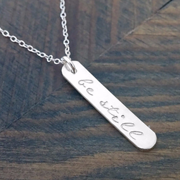 Be Still - Vertical Bar Necklace