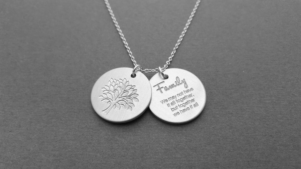 Mini Sterling Silver Family Bunny Personalised Necklace | Bloom Boutique