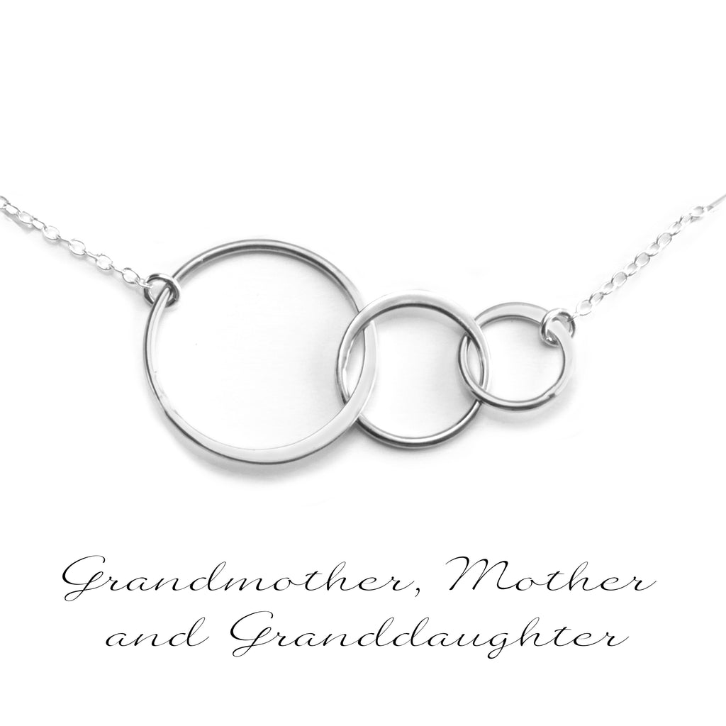 Generations Necklace - Sterling Silver, Gold, or Rose Gold Grandma Necklace