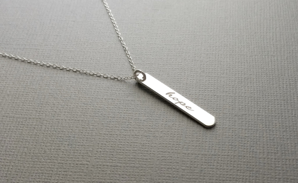 Hope - Vertical Bar Necklace