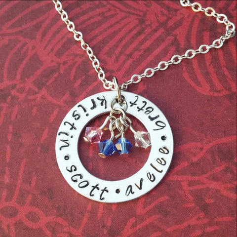 Custom Anniversary Necklace with Initials and Roman Numerals